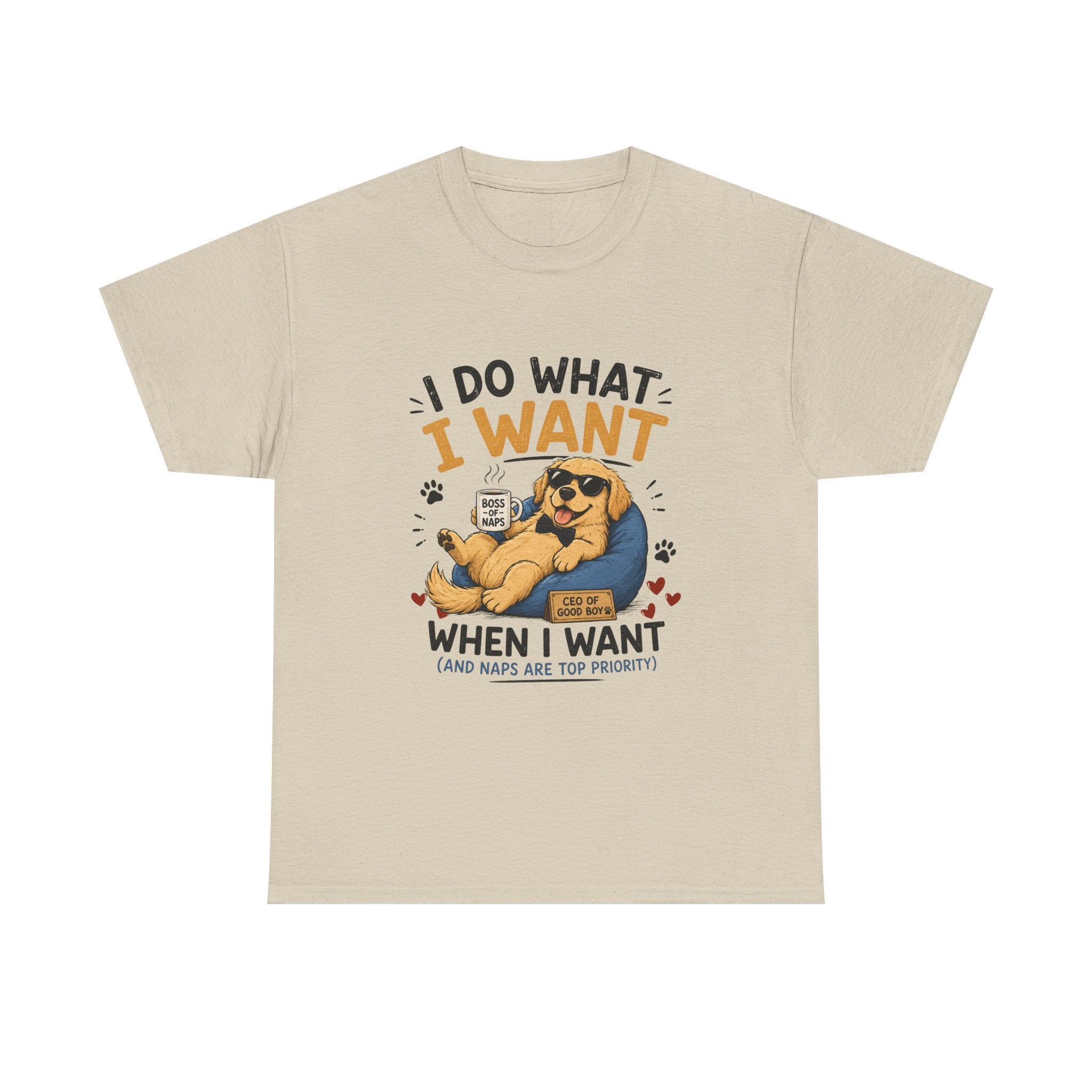 I Do What I Want When I Want Dog T-Shirt — Funny Rebel Pet Lover Tee