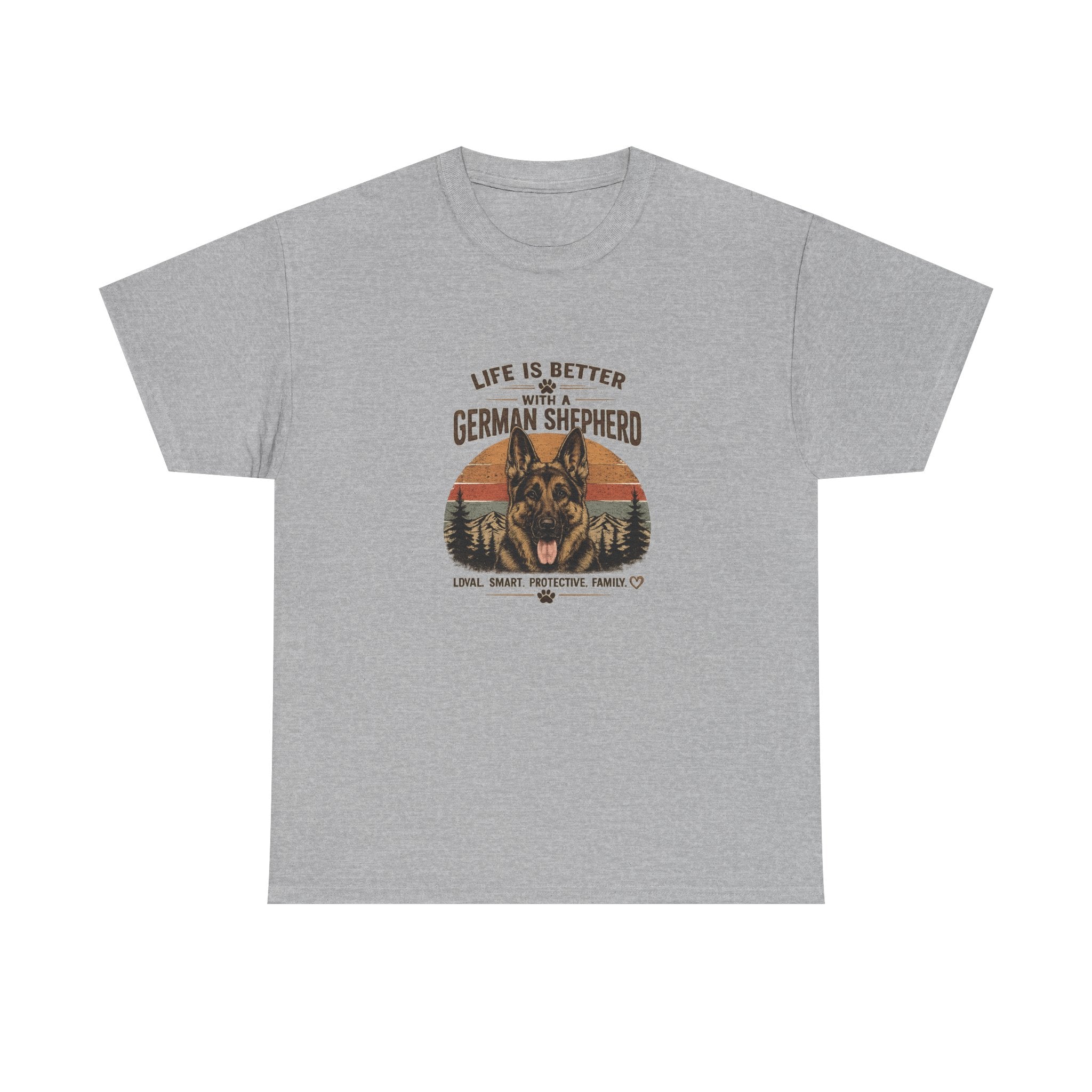 German Shepherd T-Shirt — "Life Is Better With A German Shepherd" Retro Dog Lover Tee