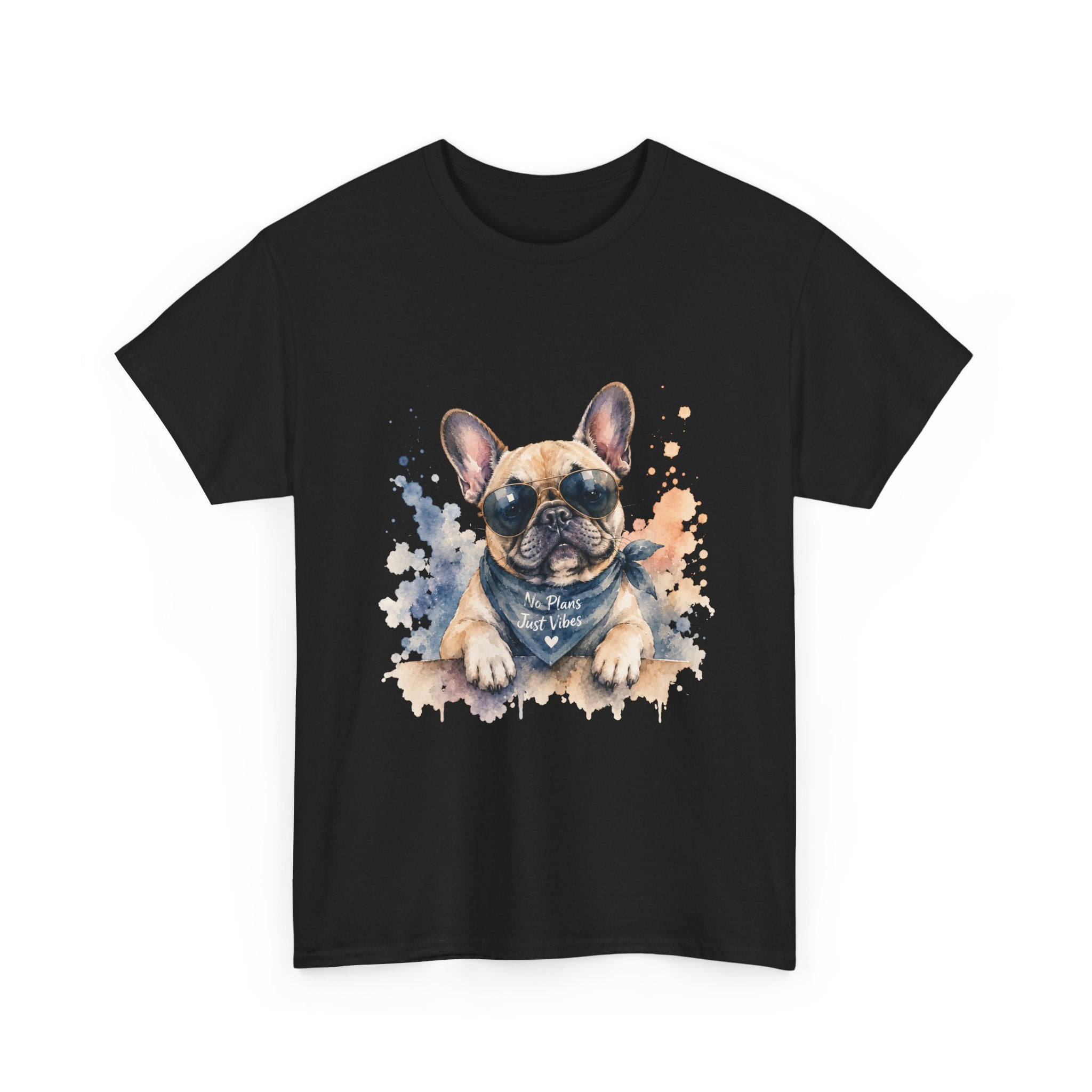 French Bulldog Watercolor T-Shirt – Cute Pup Bandana Tee