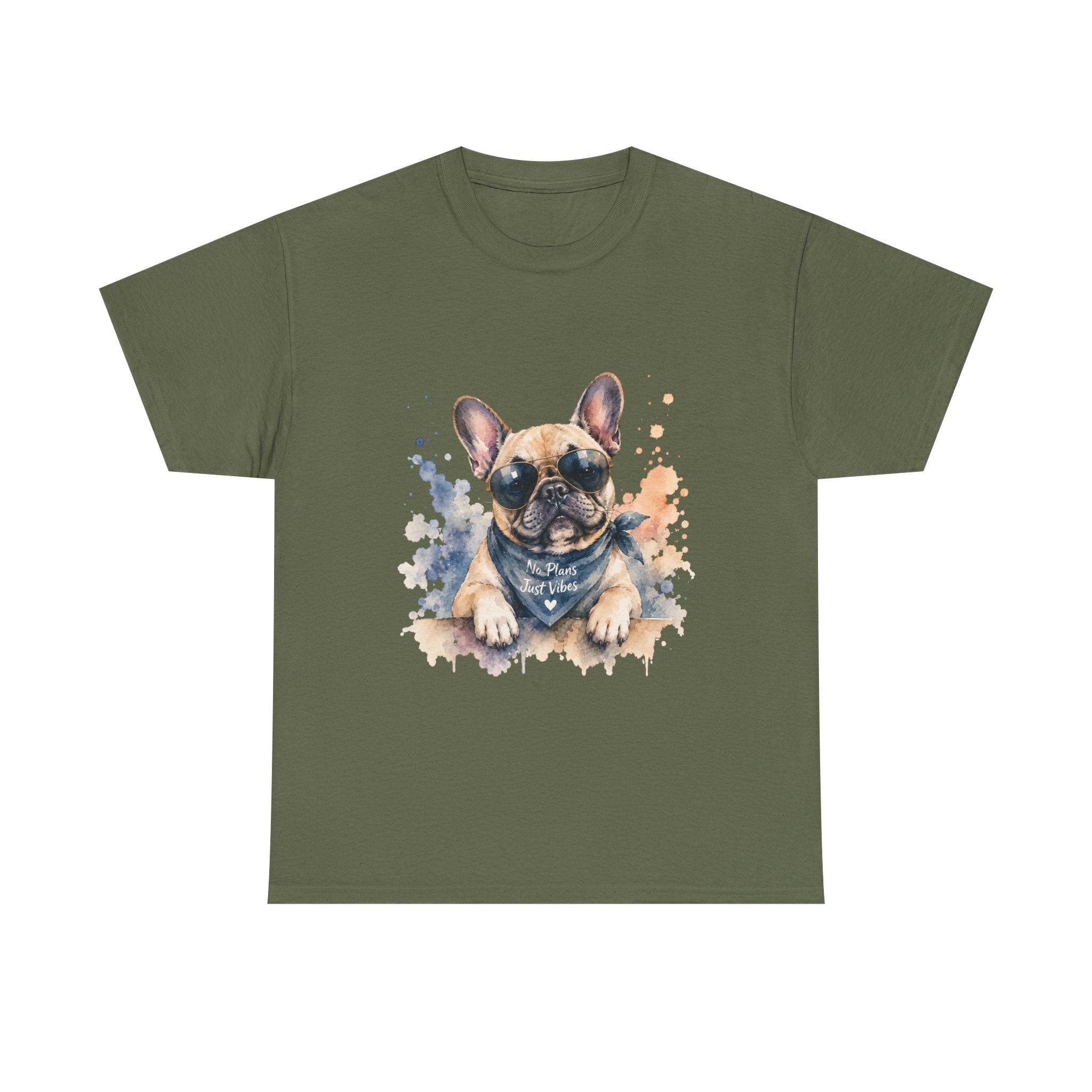 French Bulldog Watercolor T-Shirt – Cute Pup Bandana Tee