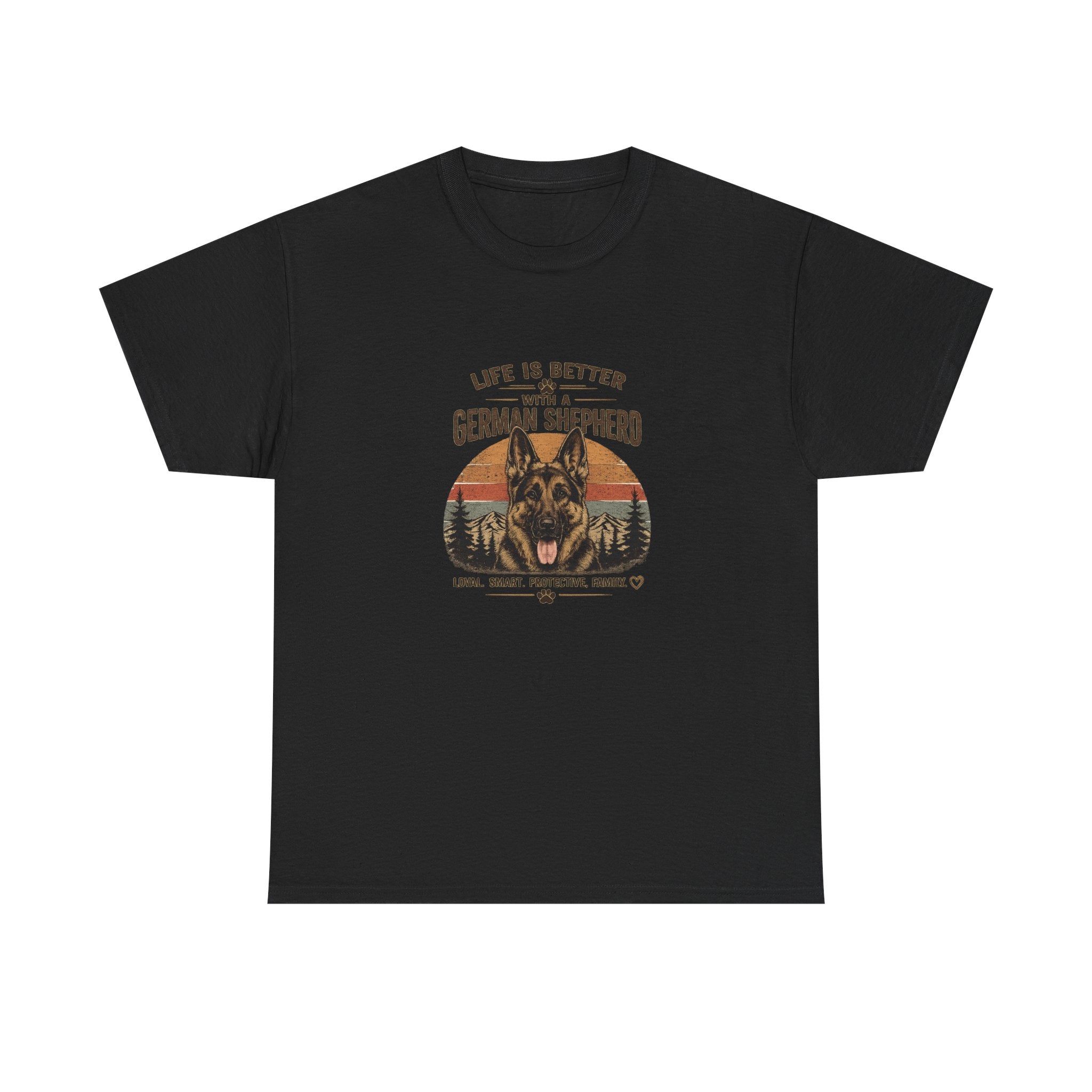 German Shepherd T-Shirt — "Life Is Better With A German Shepherd" Retro Dog Lover Tee