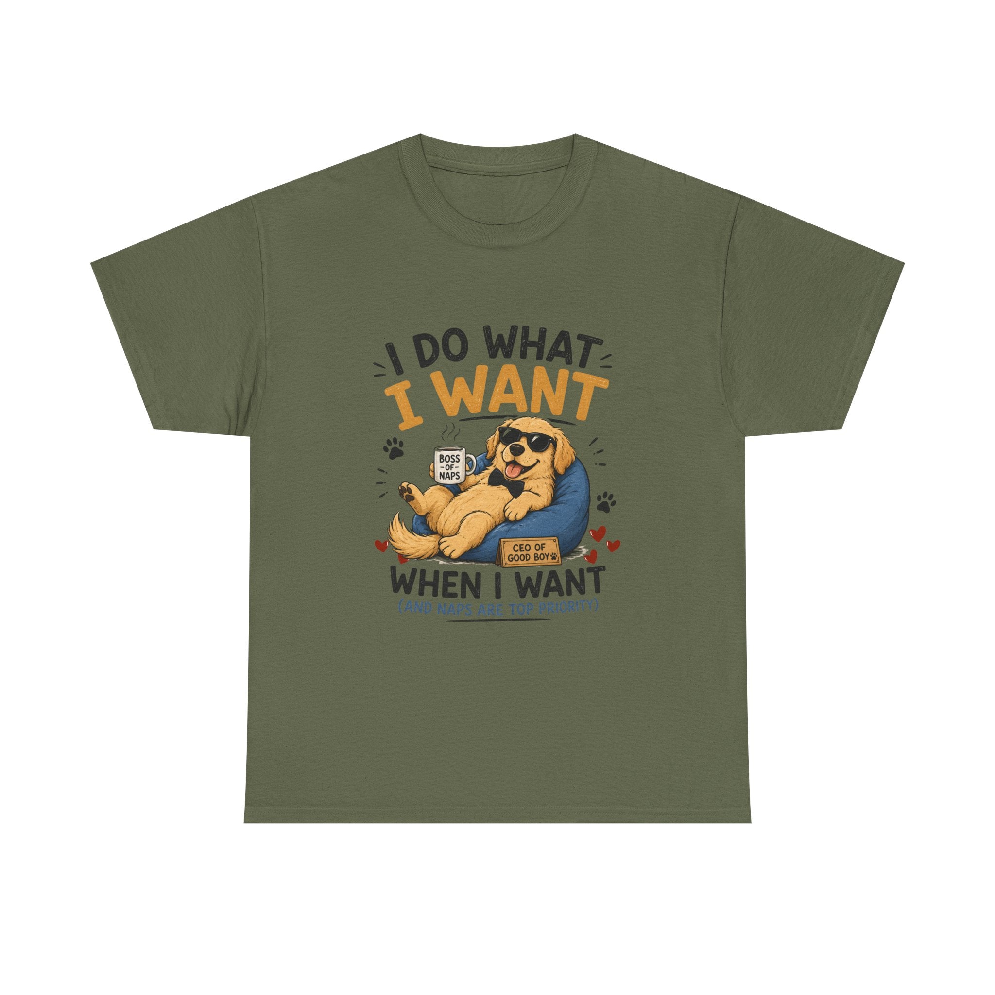 I Do What I Want When I Want Dog T-Shirt — Funny Rebel Pet Lover Tee