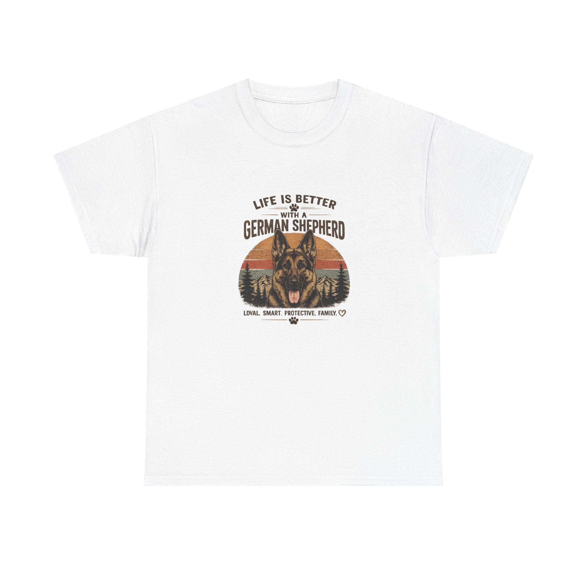 German Shepherd T-Shirt — "Life Is Better With A German Shepherd" Retro Dog Lover Tee