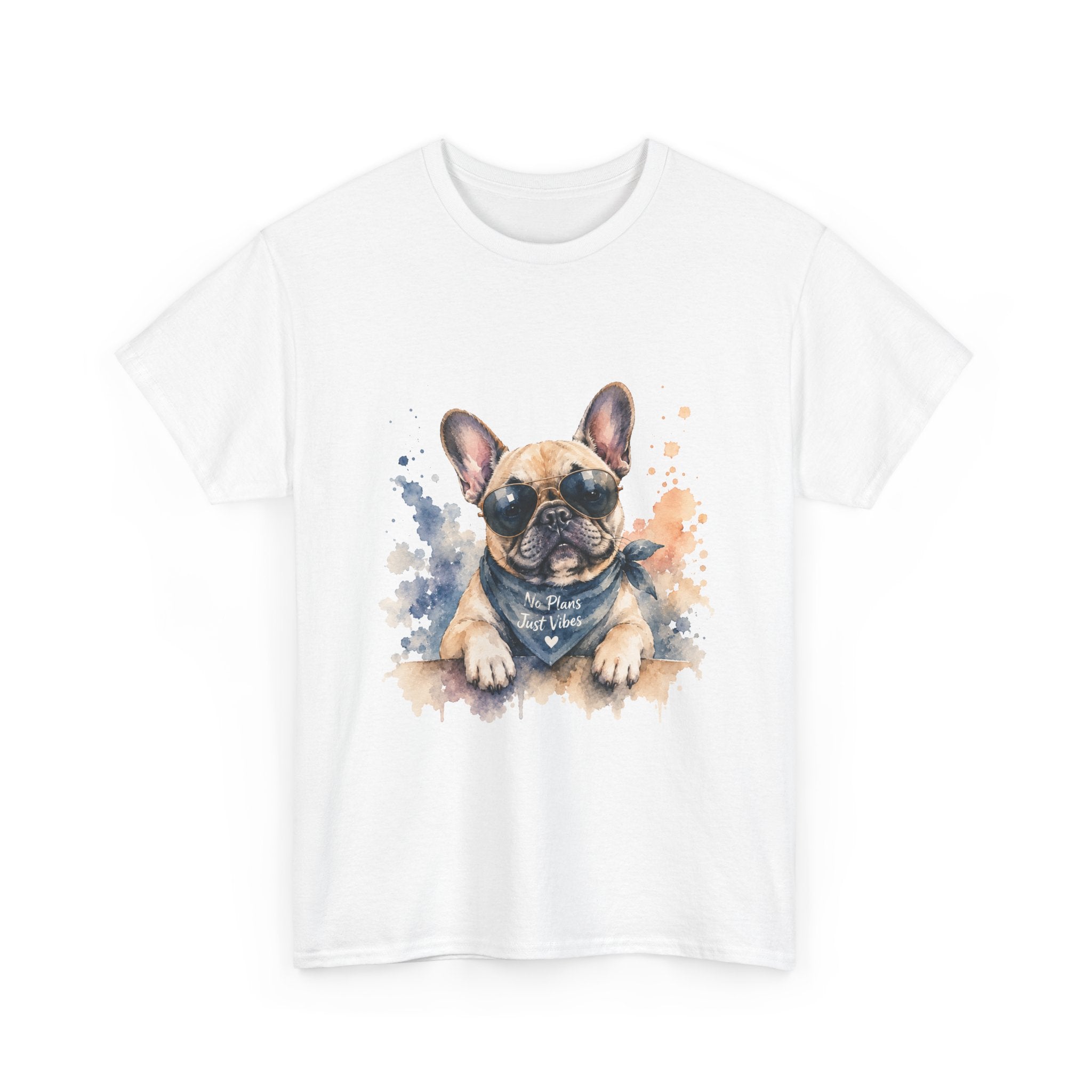 French Bulldog Watercolor T-Shirt – Cute Pup Bandana Tee