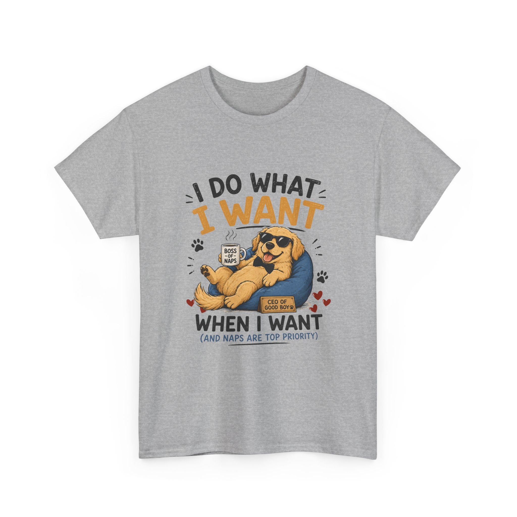 I Do What I Want When I Want Dog T-Shirt — Funny Rebel Pet Lover Tee