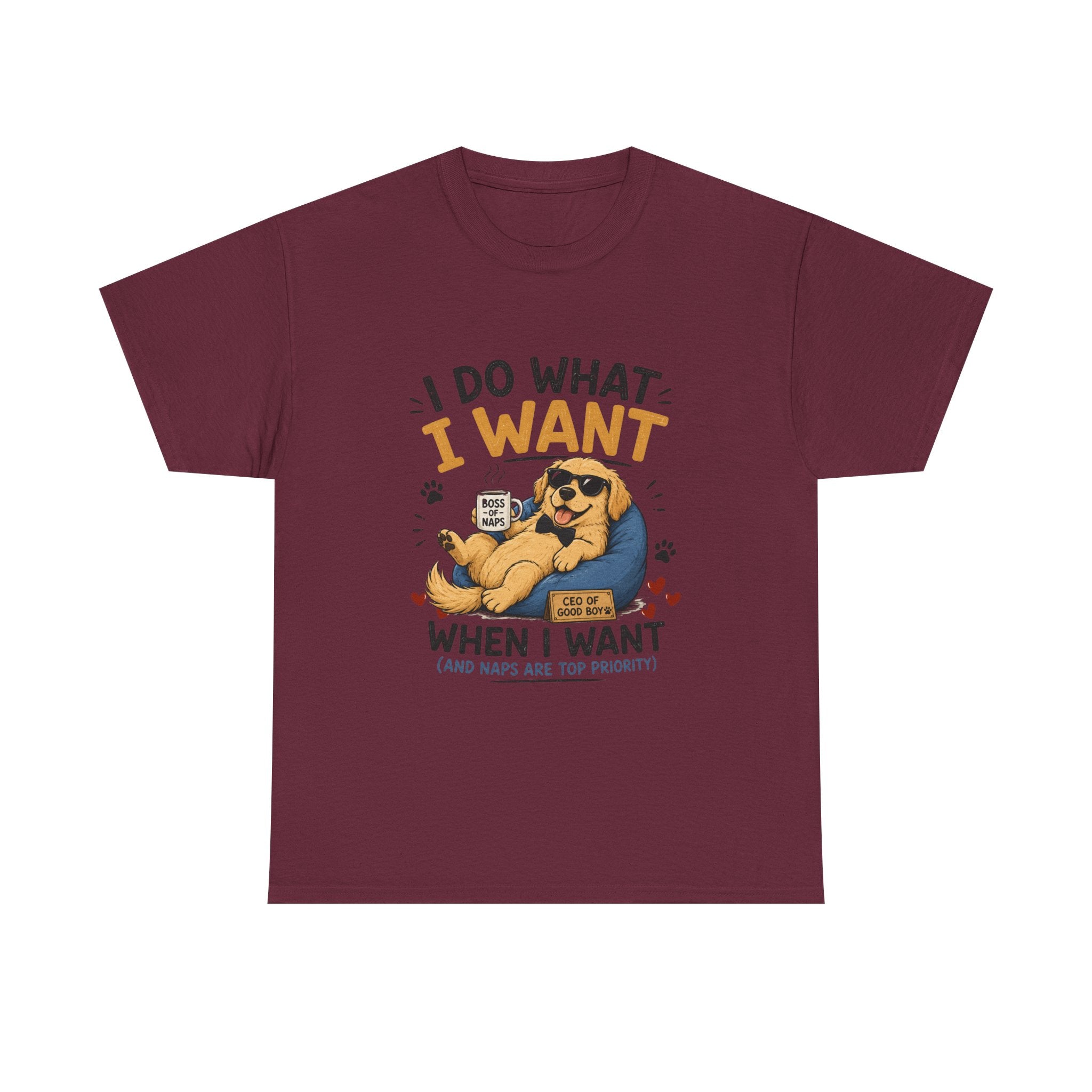 I Do What I Want When I Want Dog T-Shirt — Funny Rebel Pet Lover Tee