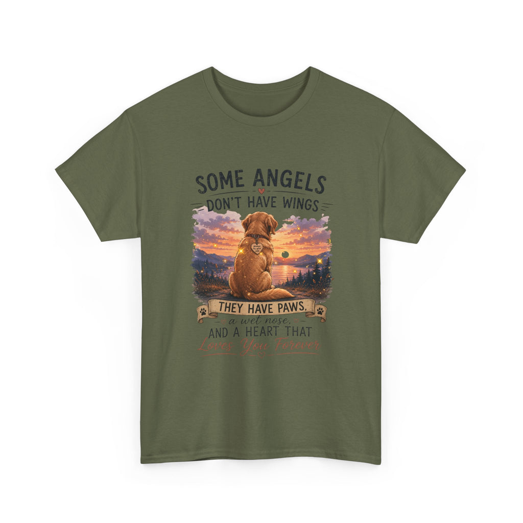Dog Lover T‑Shirt – "Some Angels Don't Have Wings, They Have Paws" Memorial Tee