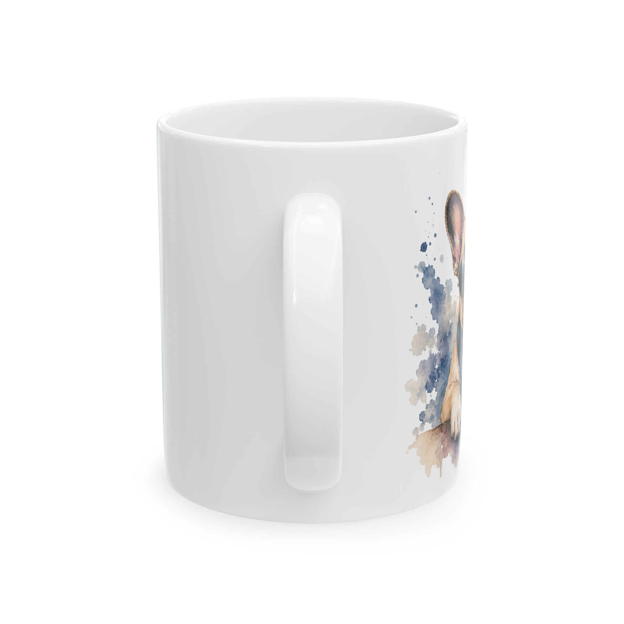 Watercolor Frenchie Ceramic Mug — French Bulldog Coffee Cup (11oz & 15oz)