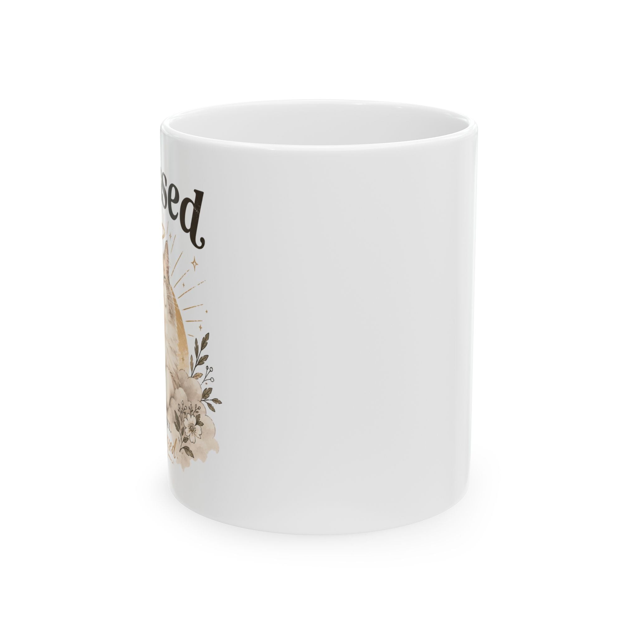 Blessed Floral Ceramic Mug — 11oz & 15oz Inspirational Coffee Cup