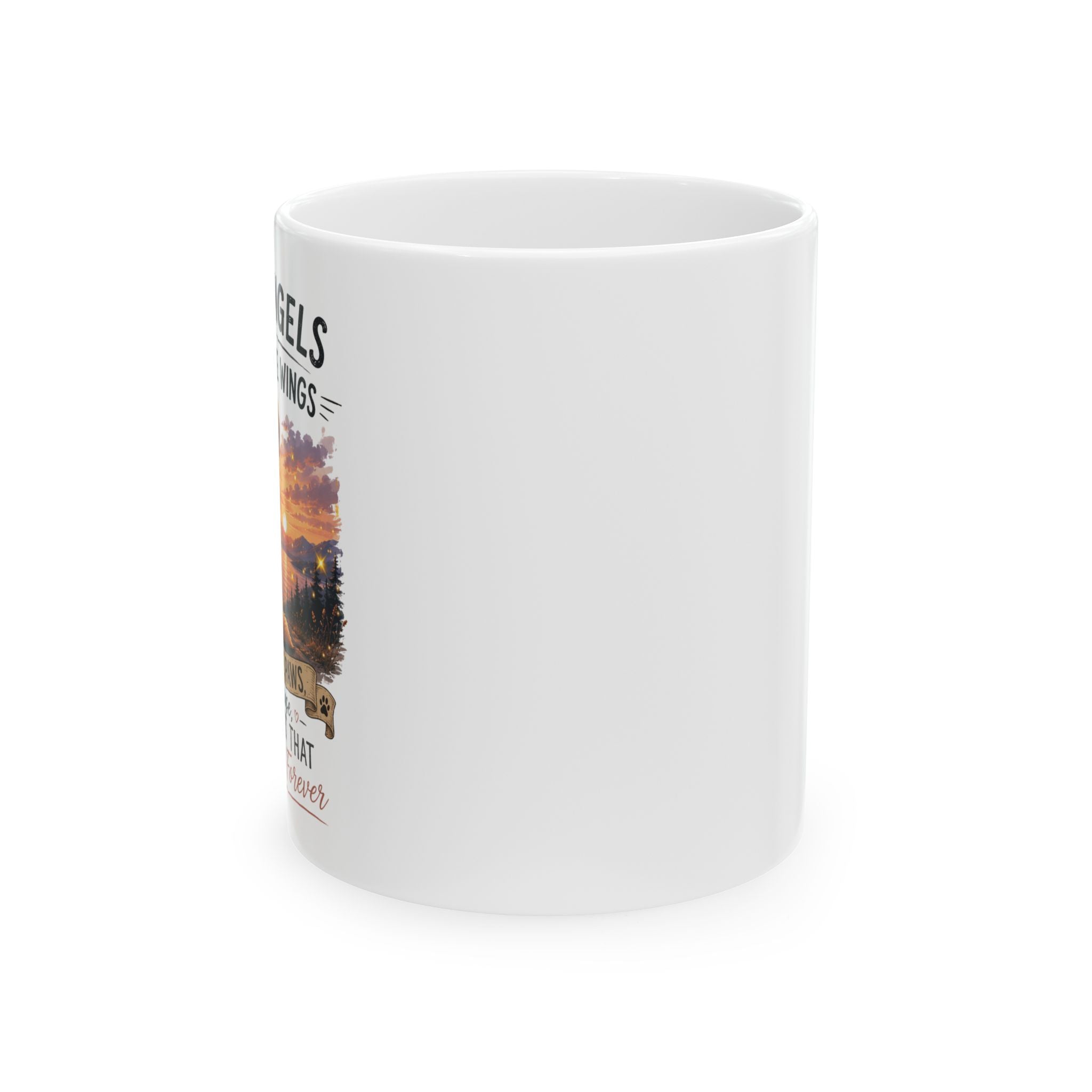 Ceramic Mug — 'Some Angels Don't Have Wings' Inspirational Sunset Coffee Cup (11oz/15oz)