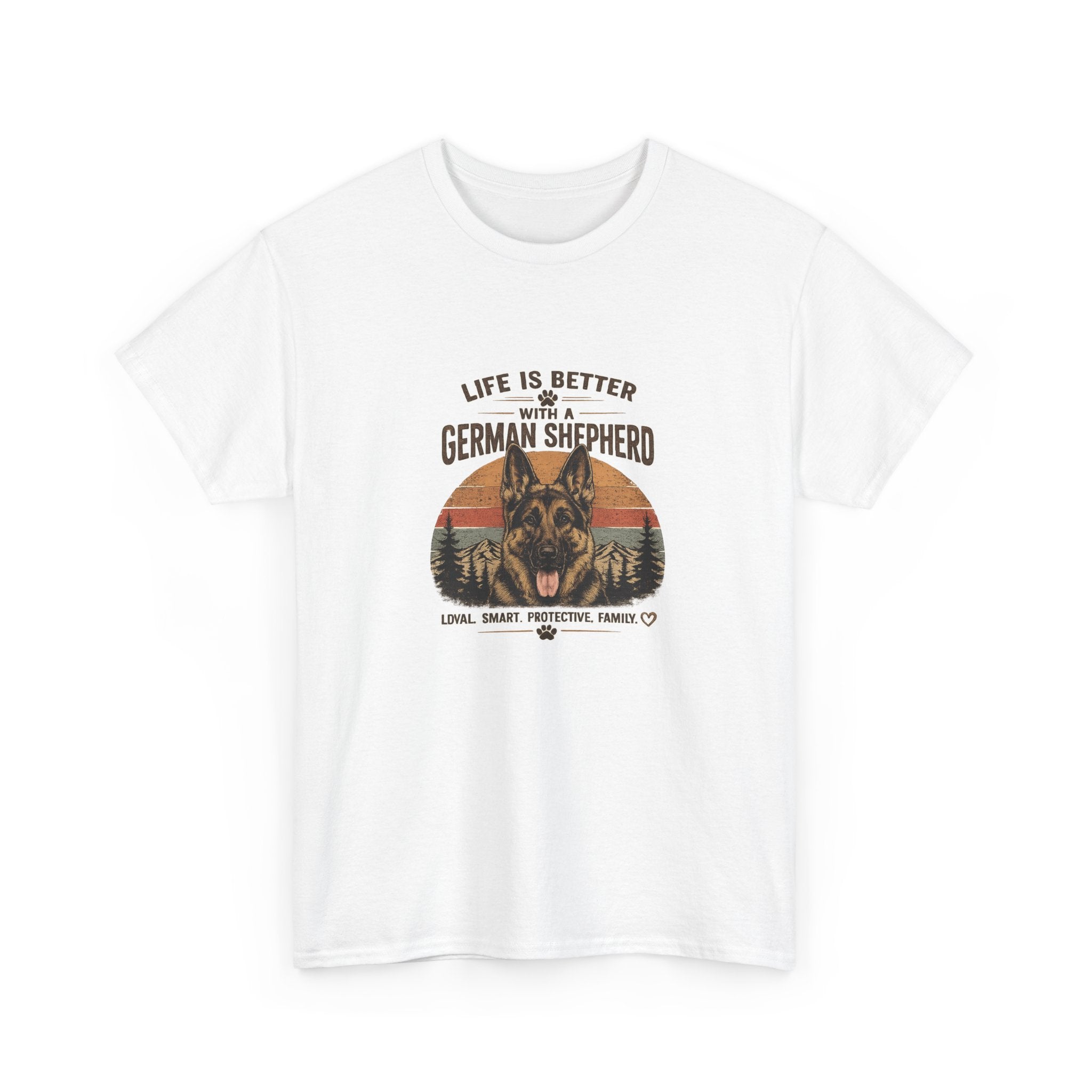 German Shepherd T-Shirt — "Life Is Better With A German Shepherd" Retro Dog Lover Tee