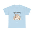 Blessed Cat T-Shirt — Cute Floral "Blessed" Cat Tee for Cat Lovers