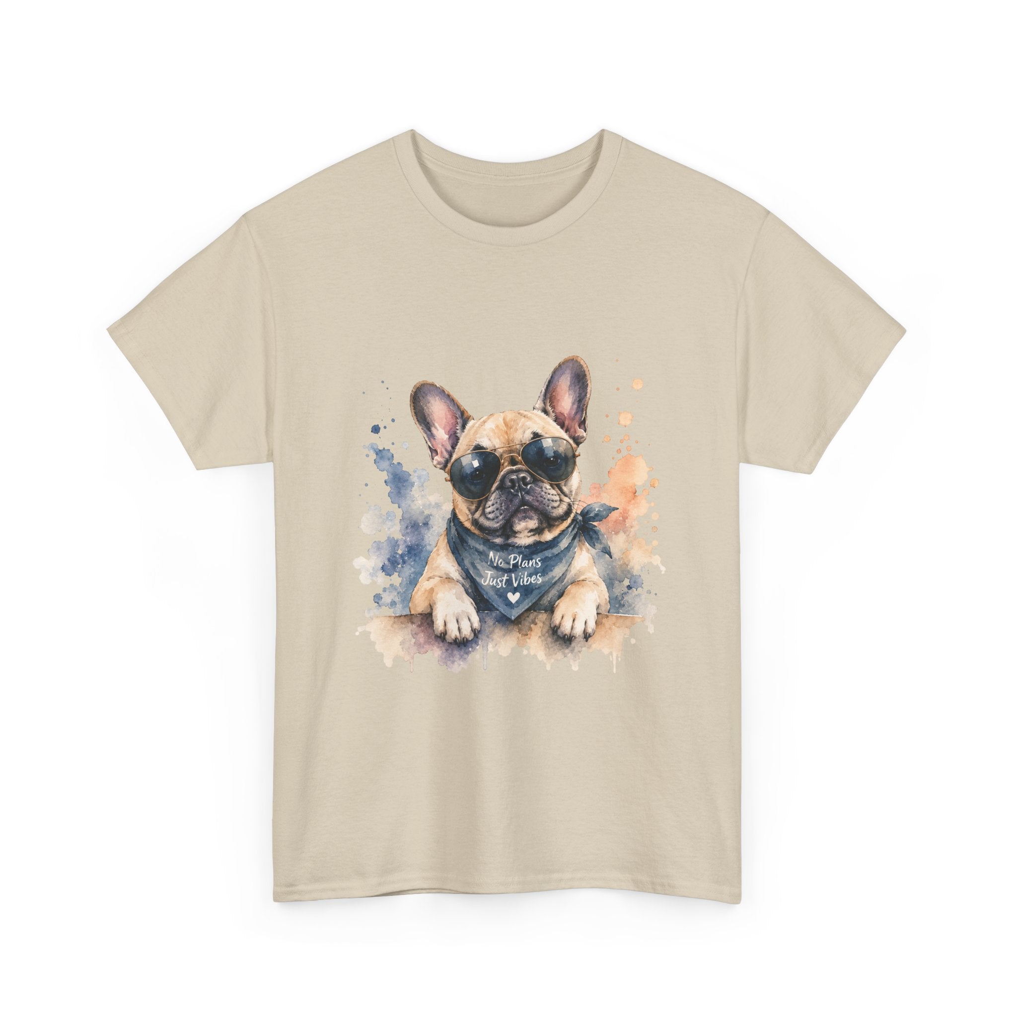 French Bulldog Watercolor T-Shirt – Cute Pup Bandana Tee