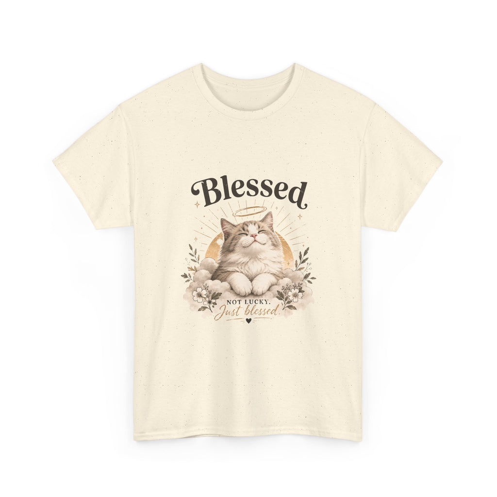 Blessed Cat T-Shirt — Cute Floral "Blessed" Cat Tee for Cat Lovers