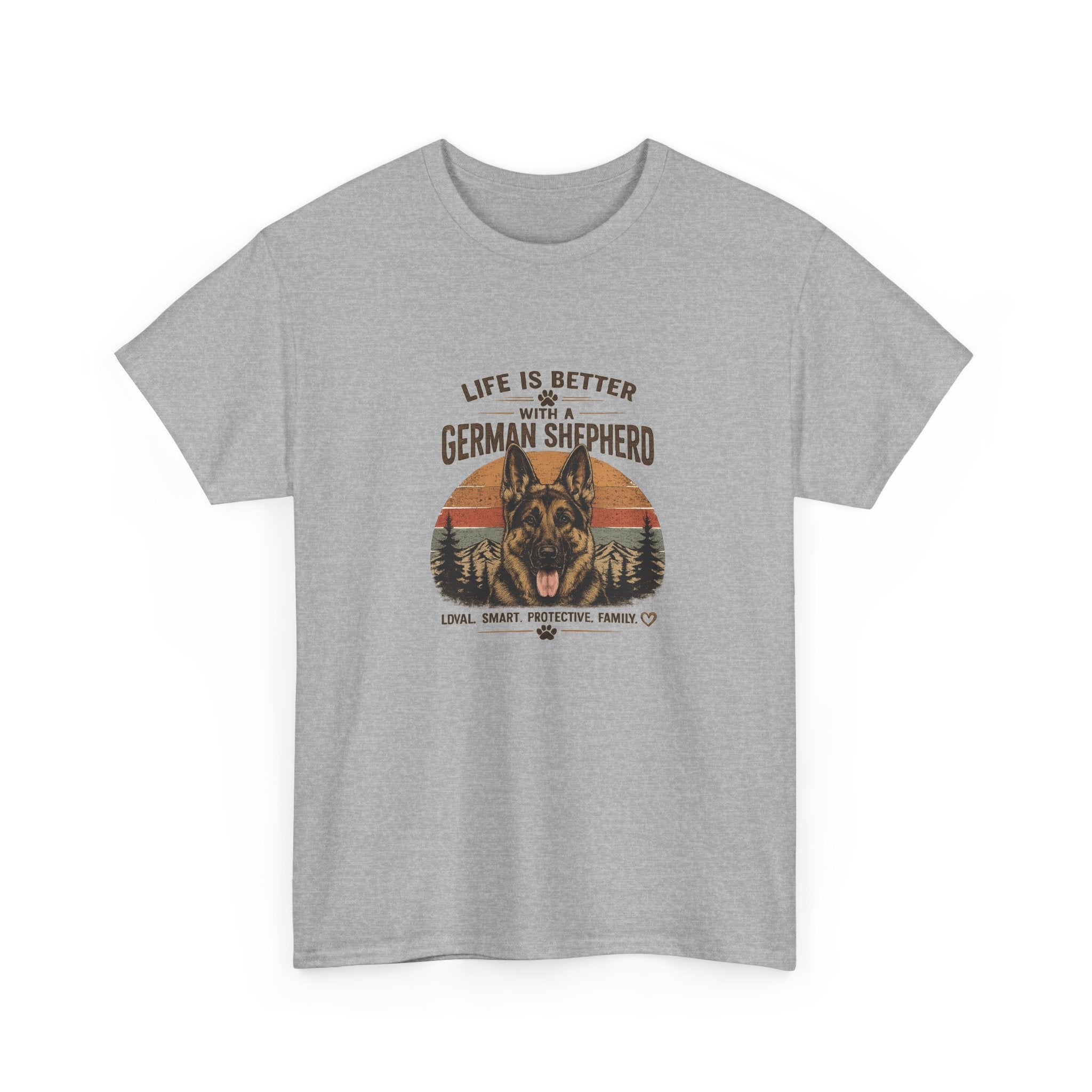 German Shepherd T-Shirt — "Life Is Better With A German Shepherd" Retro Dog Lover Tee